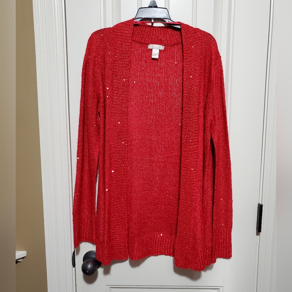 Red sparkle sweater